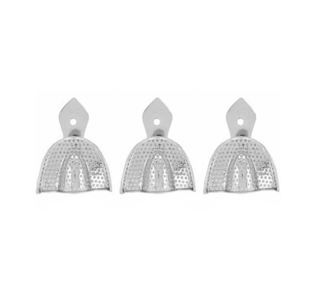 GC 264008 Coe Full-Arch Stainless Steel Perforated Impression Trays 8/Pk