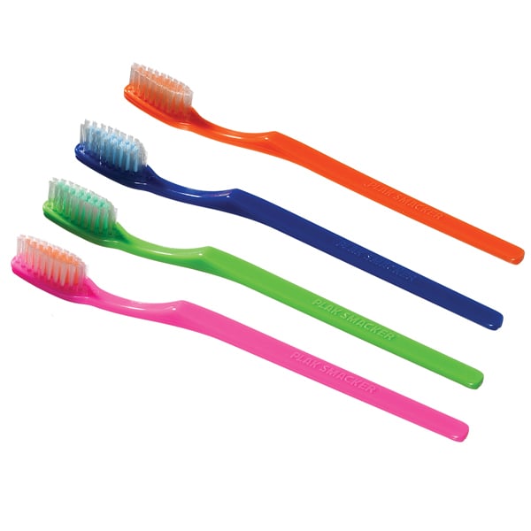 Plak Smacker 10202 Disposable Toothbrushes Non-Prepasted Assorted Colors 144/Pk