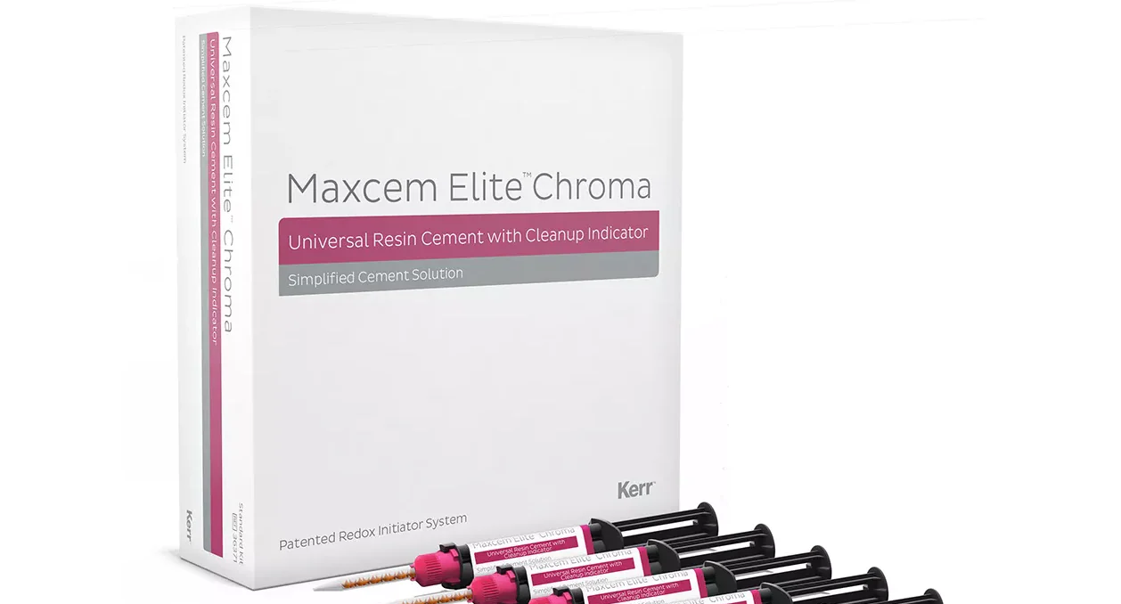 Kerr Dental 36371 Maxcem Elite Chroma Universal Resin Cement Syringes Assorted 4/Pk 5 Gm 36299 EXP Jan 2026