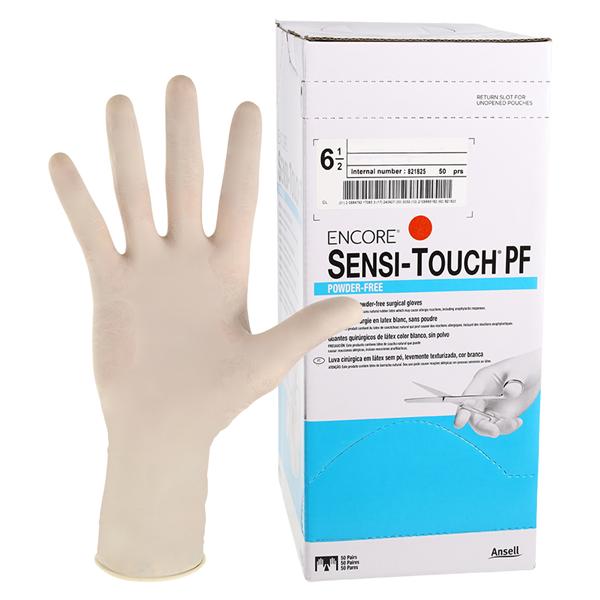 Ansell Perry 7823PF Sensi-Touch Sterile Latex Gloves Size #6.5 50 Pairs Per Box