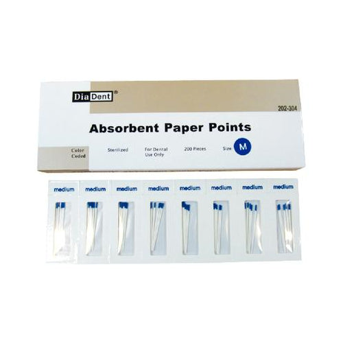Dia 202-304 Paper Points Accessory Medium Cell pack 200/box