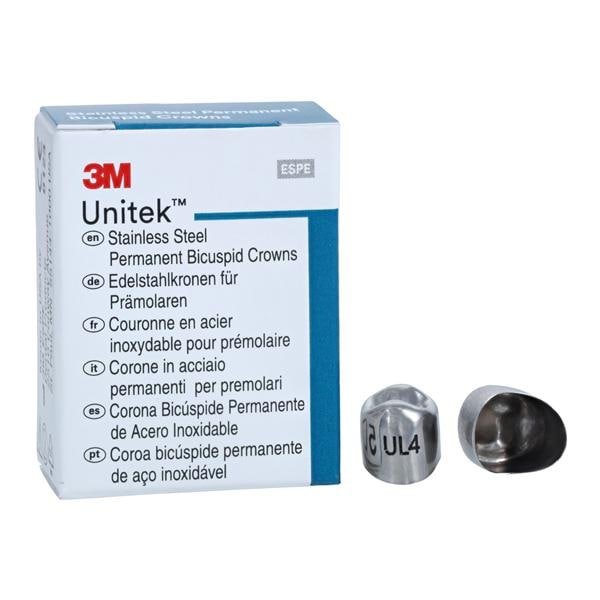 3M Solventum 900514 Unitek Crowns Stainless Steel 1st Permanent Bicuspid #4 Upper Left 5/Bx