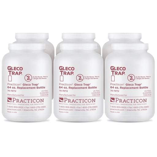 Practicon 7078712 Gleco Replacement Trap Bottles 7.25