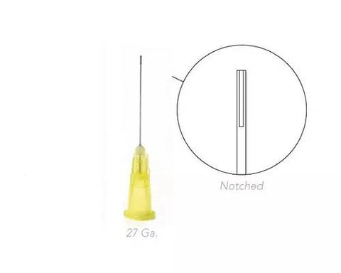 Pac-Dent 239 Endo Irrigation Needles Half-Cut 27 Ga Yellow 100/Pk