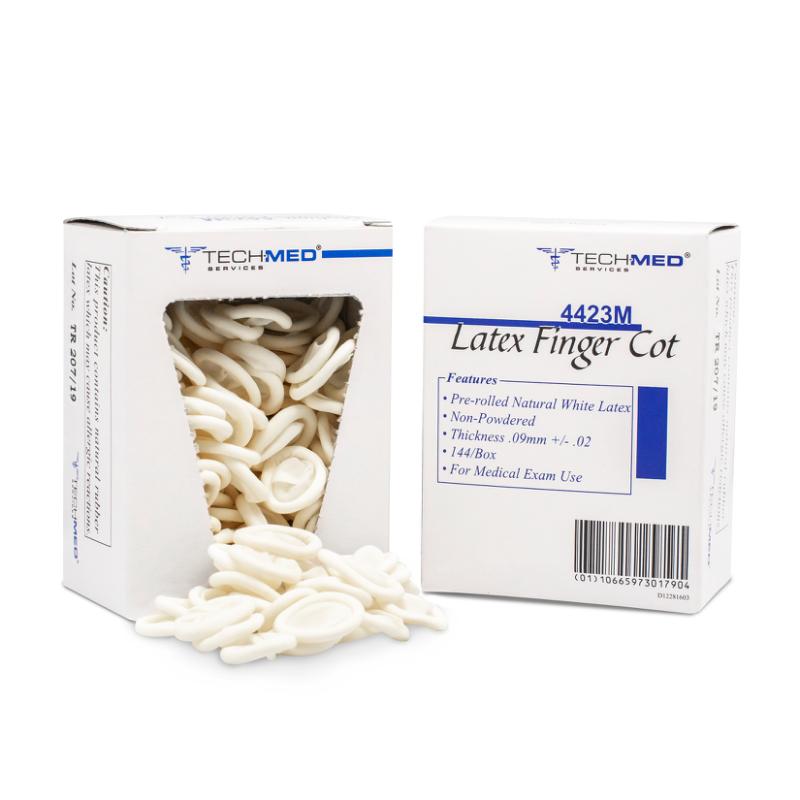 Dukal 4423M Latex Finger Cots Non-Powdered Medium 144/Bx