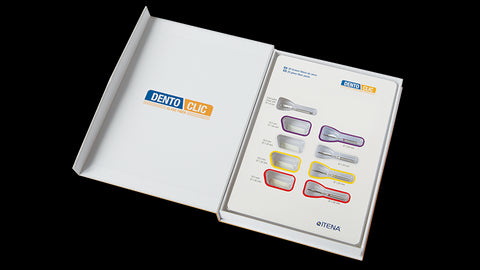 Itena KFVT20 DentoClic Glass Fiber Endodontic Posts Intro Kit Translucent 20/Pk