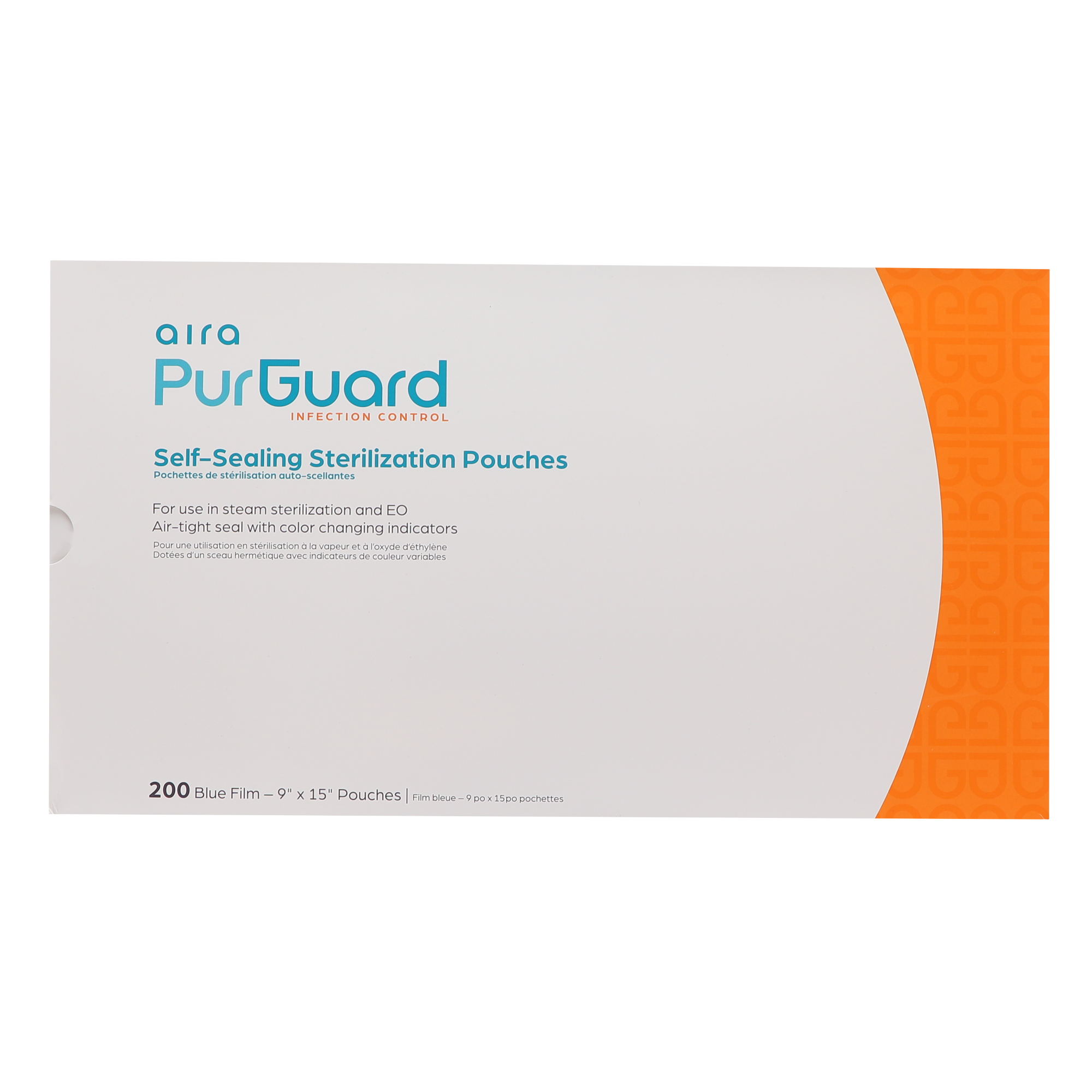 Aira 100537 PurGuard Self-Sealing Sterilization Pouches 9