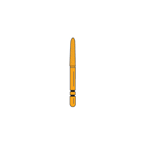 Premier Dental 2015617 Two Striper FG 254.SB Curettage Medium Grit Diamond Burs 5/Pk