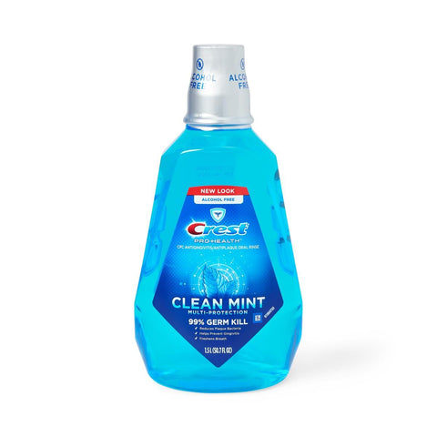 Proctor & Gamble 3700098442 Crest ProHealth Mouthwash Rinse Clean Mint Alcohol-Free 4/Cs 1.5 Liters