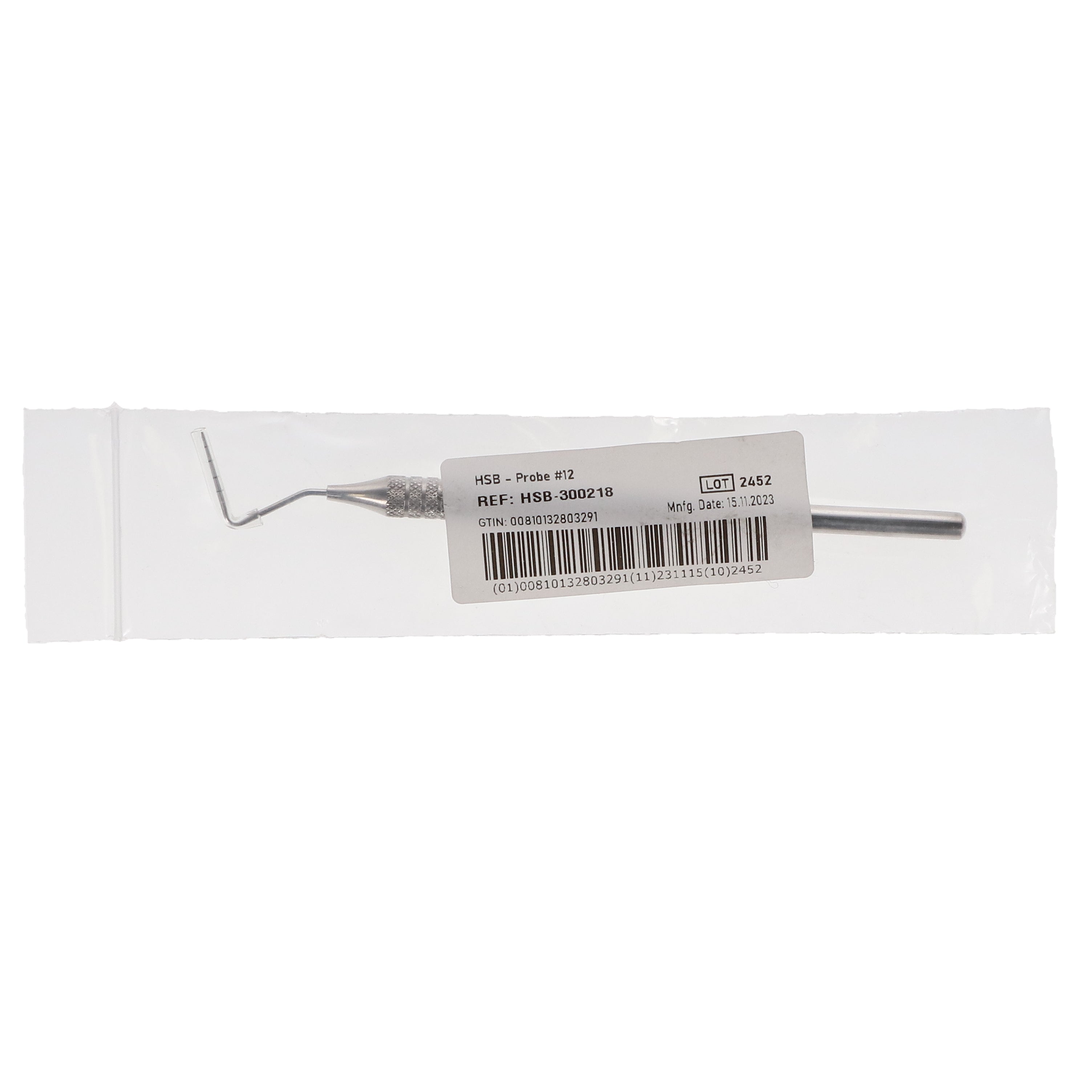 House Brand Dentistry 300218 HSB Single End #12 Dental Probe