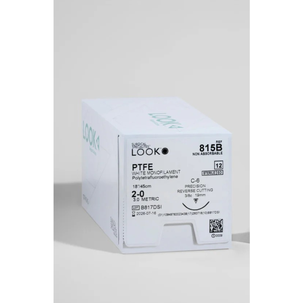 Look X815B PTFE White Mono Monofilament Sutures 2/0 18