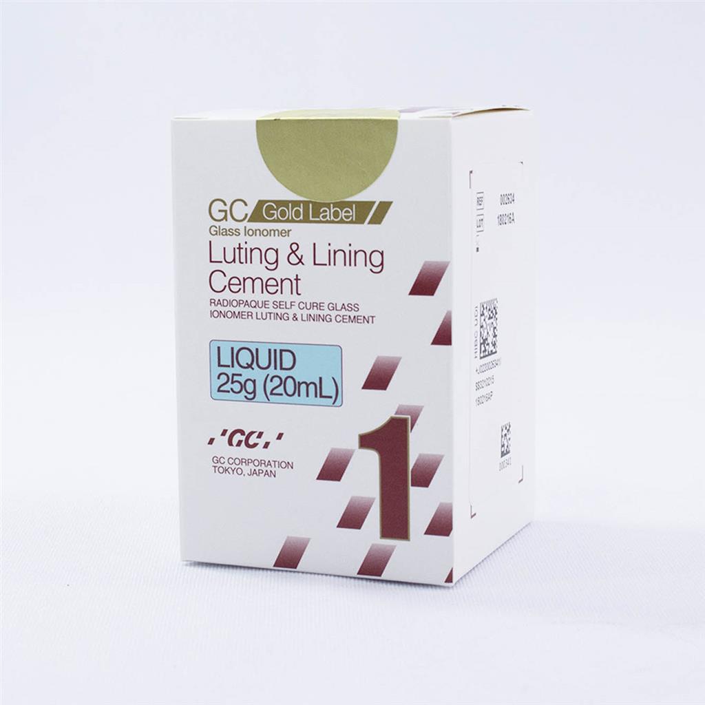 GC 002634 Gold Label Luting & Lining Cement Dental Liquid 25 Gm 000135 EXP Feb 2027