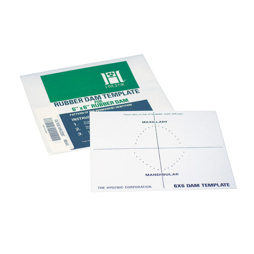 Coltene Whaledent H01441 Hygenic Rubber Dental Dam Template 6