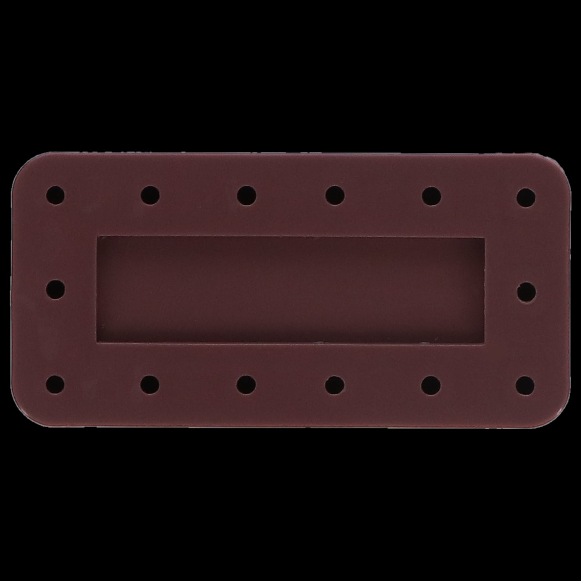 Plasdent 400BR2-10 Silicone Magnetic Dental Bur Block 14-Hole Rectangular Mauve