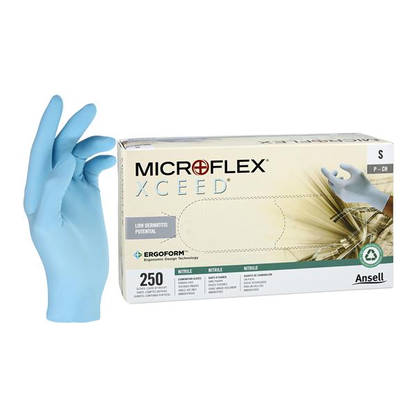 Microflex XC-310-S XCEED Nitrile Exam Gloves Small Powder Free 250/Bx