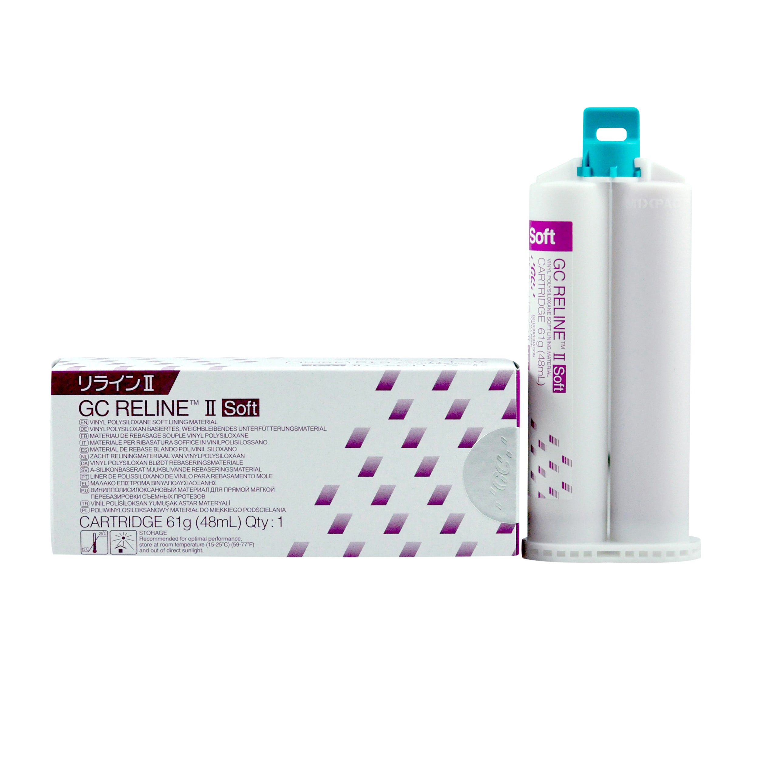 GC 010264 GC Reline II Soft Automix Denture Relining Material Cartridge 48 mL