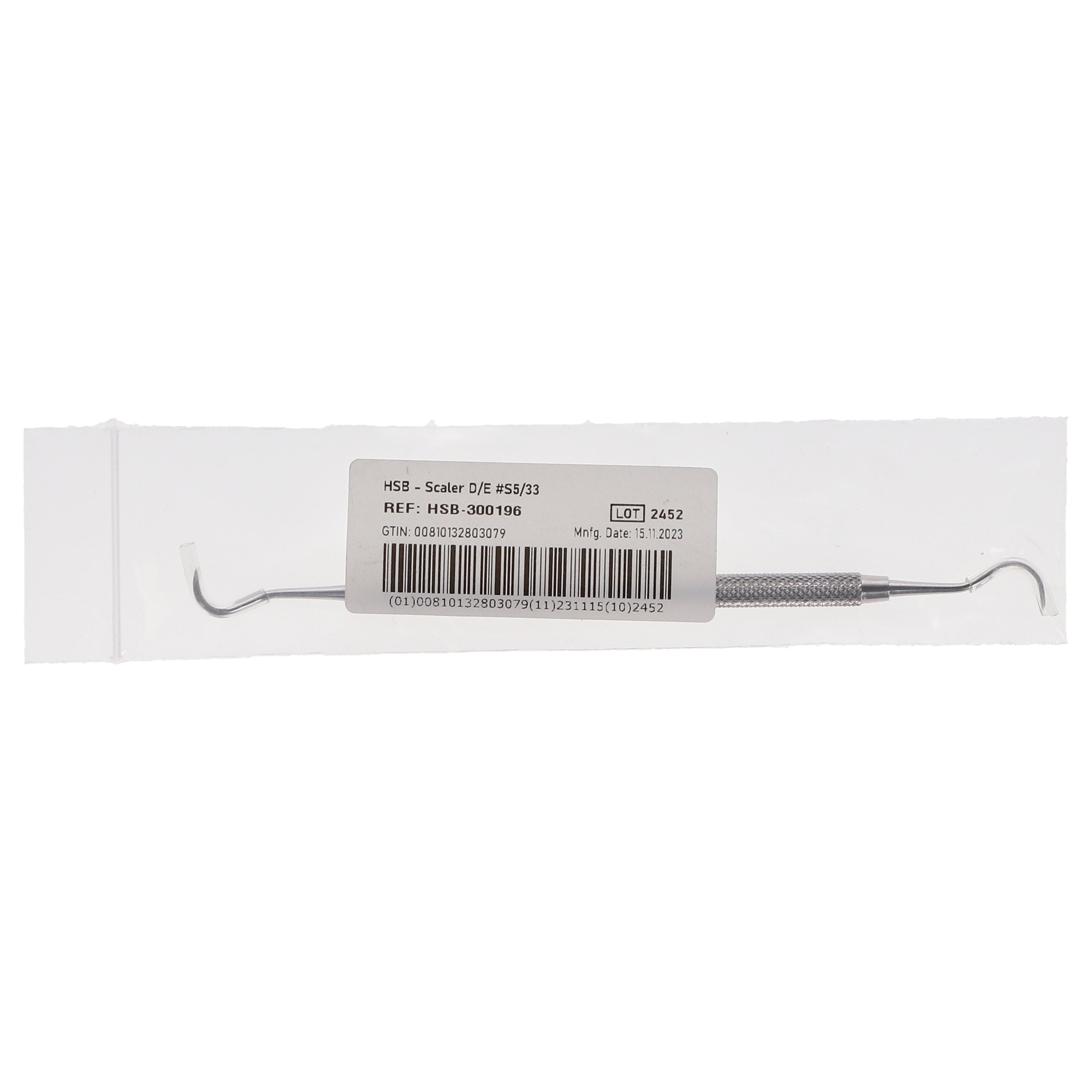 House Brand Dentistry 300196 HSB Double End #S5/33 Dental Scaler