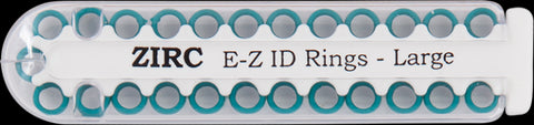Zirc Dental 70Z200J EZ-ID Instrument Rings Large Teal 25/Pk
