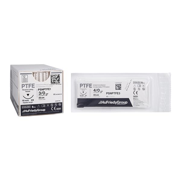 Hu-Friedy PSNPTFE1 Perma Sharp Sutures 3-0 PTFE White 18
