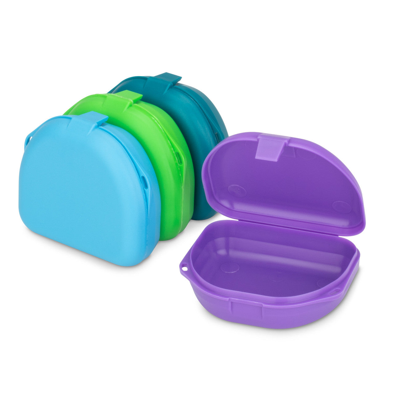 Zirc Dental 25R550 Retainer Boxes 1.5'' D Assorted Neon Colors 12/Pk
