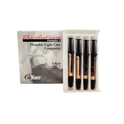 Kerr Dental 29496 Revolution Formula 2 Flowable Hybrid Composite Syringe 4/Bx A3.5 EXP May 2026