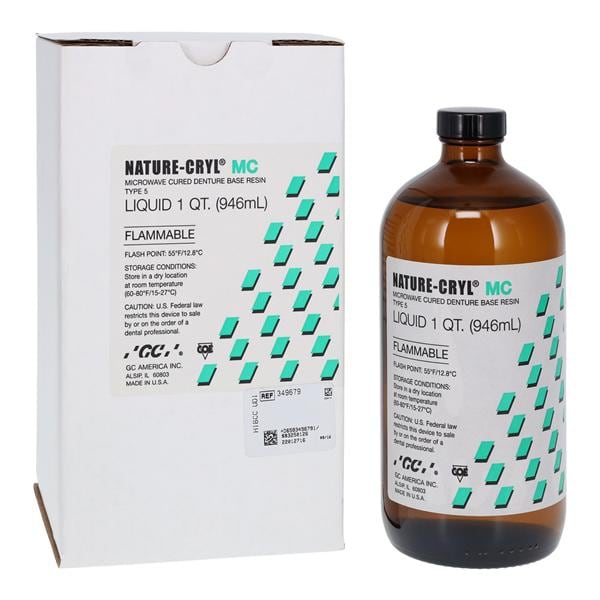GC 349679 Nature-Cryl MC Cured Denture Resin Liquid 32 Oz