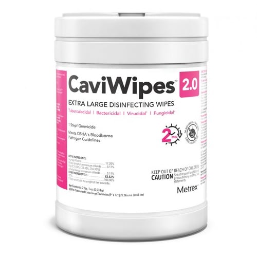 Metrex 14-1150 CaviWipes 2.0 Disinfectant Wipes Extra Large 65/Can