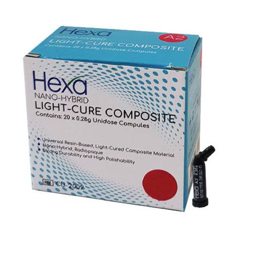 Hygedent CU-2003 Hexa Nano Hybrid Light Cure Composite Unidose Compules A3 20/Pk 0.28gm