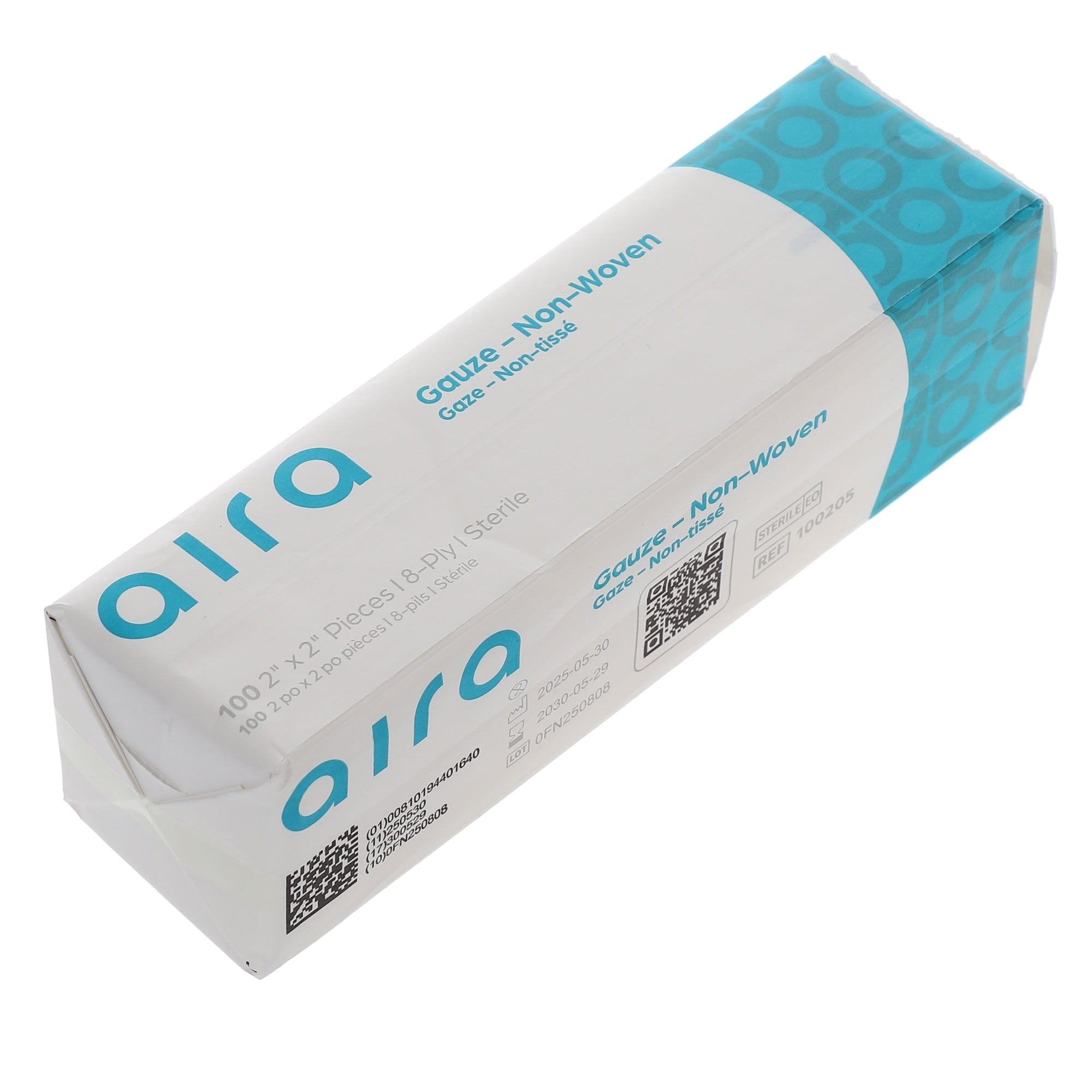Aira 100205 HSB Non-Woven Gauze 2 X 2 Sterile 8-Ply 5000/Cs
