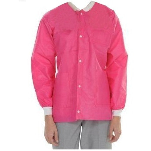 ValuMax 3630HPS ExtraSafe Lab Jackets Hot Pink Small 10/Pk