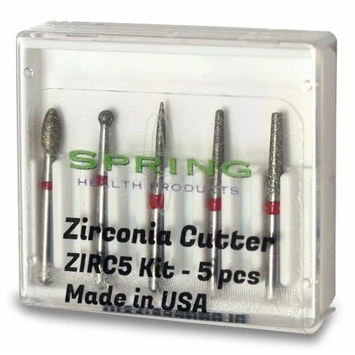 Spring Health ZIRC5 Zirconia Cutter Kit 5 Pieces 772.8 250.8 2855 125 703.8 Fine Grit