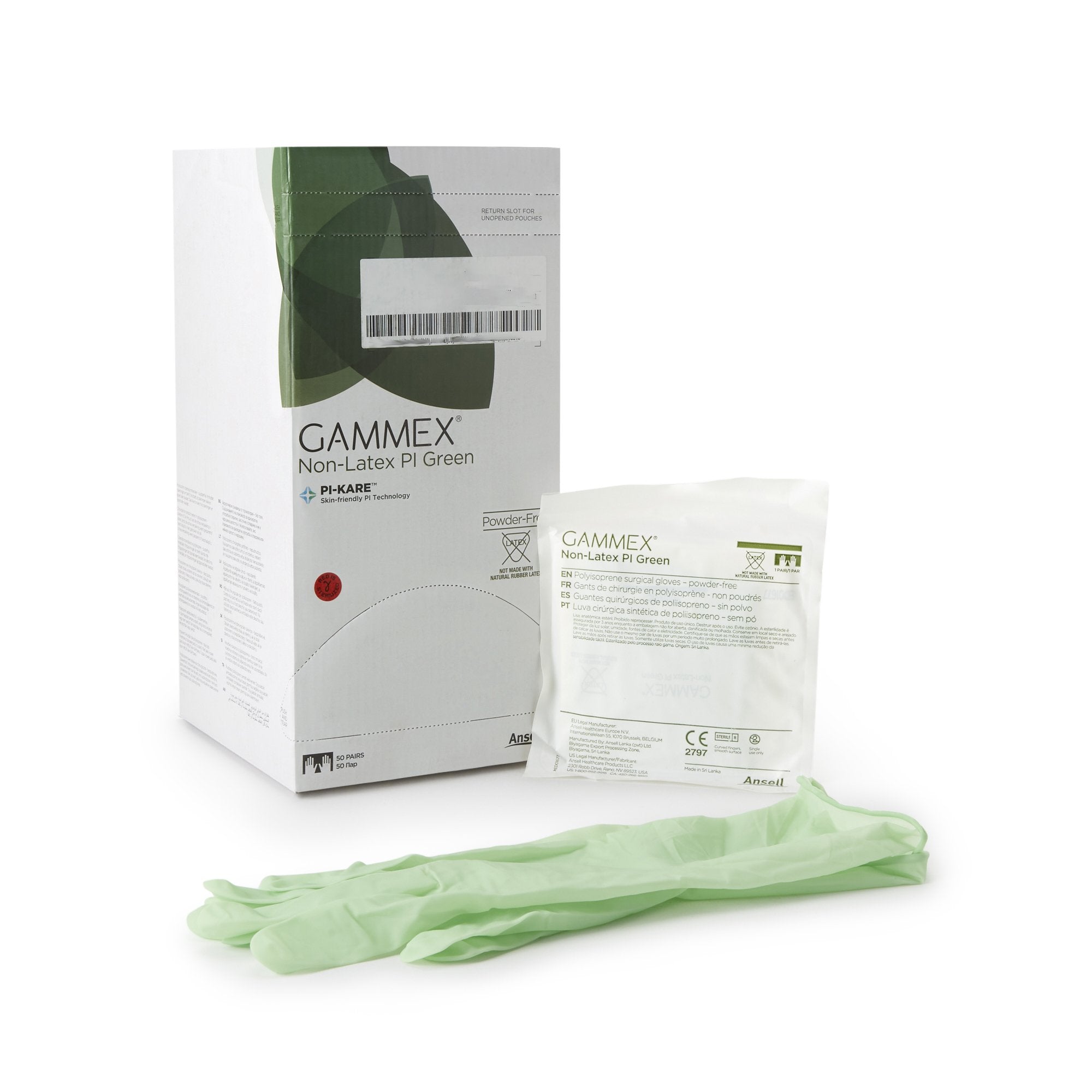 Ansell Perry 20685280 Polyisoprene Surgical Gloves Sterile Powder Free Size #8.0 50 Pairs Per Box