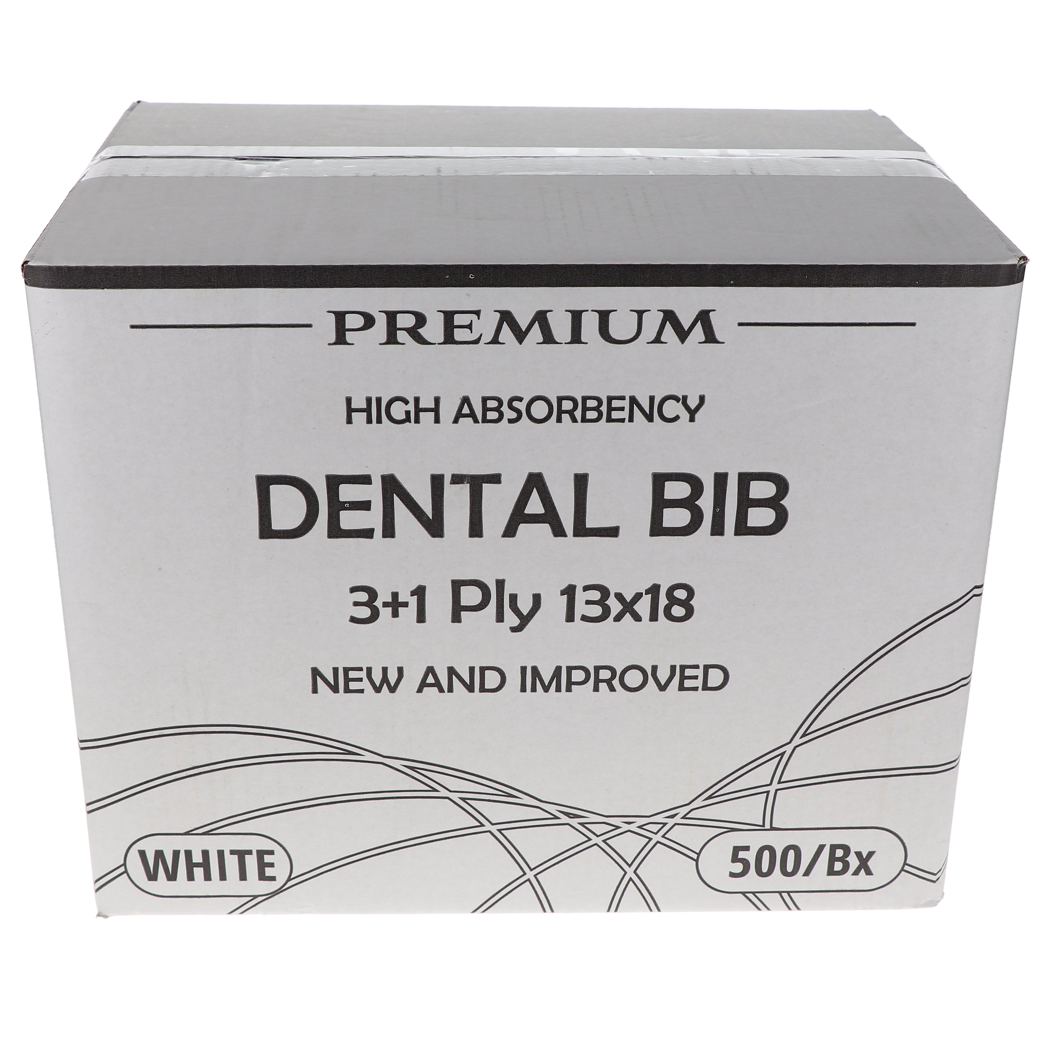 House Brand Dentistry 109231 HSB Dental Patient Bibs 3+1 Ply 13