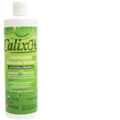 Dharma Research 28-00026 Calix-CHG Chlorhexidine Gluconate Solution 2% 500mL
