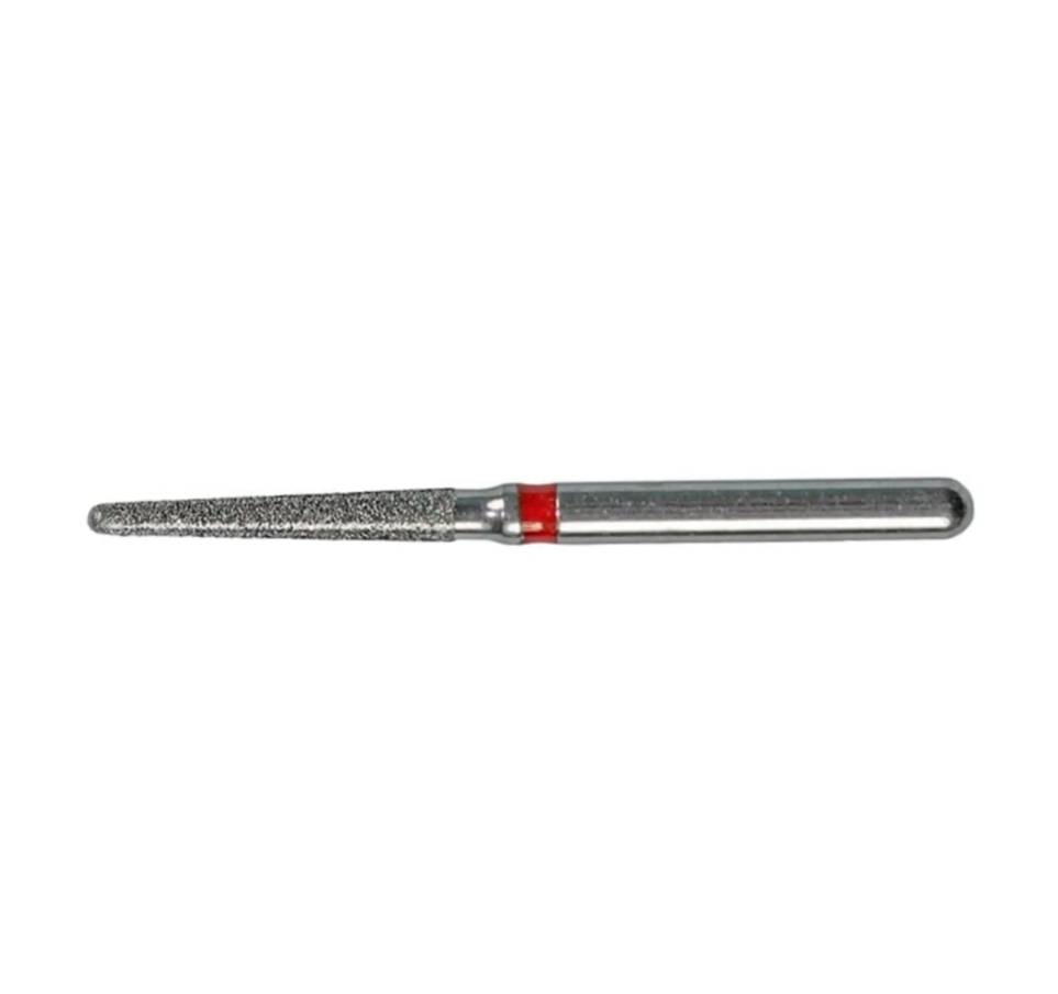 Premier Dental P856016F Priva FG #856-016 Round End Taper Fine Grit Diamond Burs Red 5/Pk