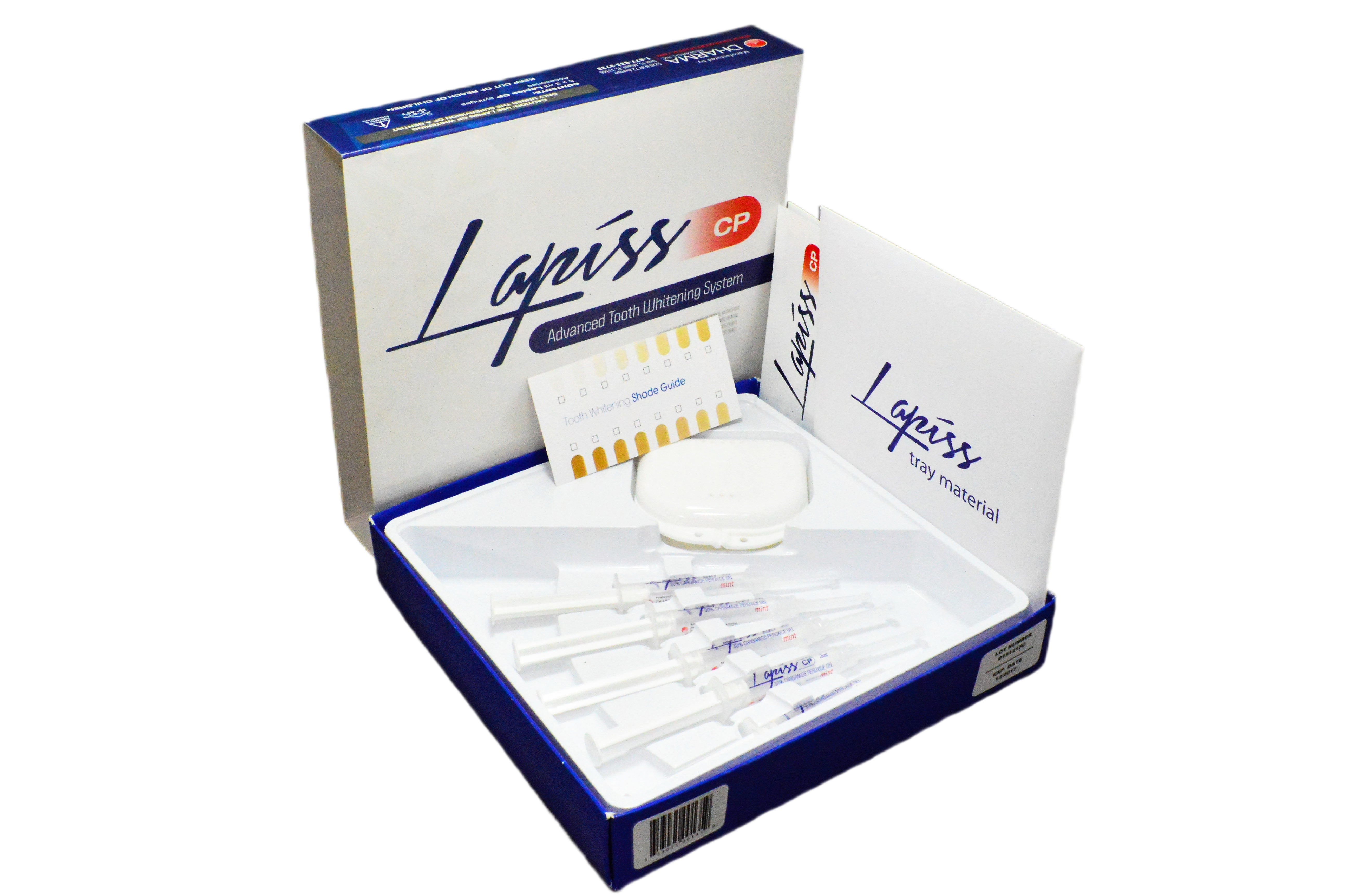 Dharma Research 20-00022 Lapiss CP Tooth Whitening 30% Mint Gel Standard Kit 5/Pk x 3ml