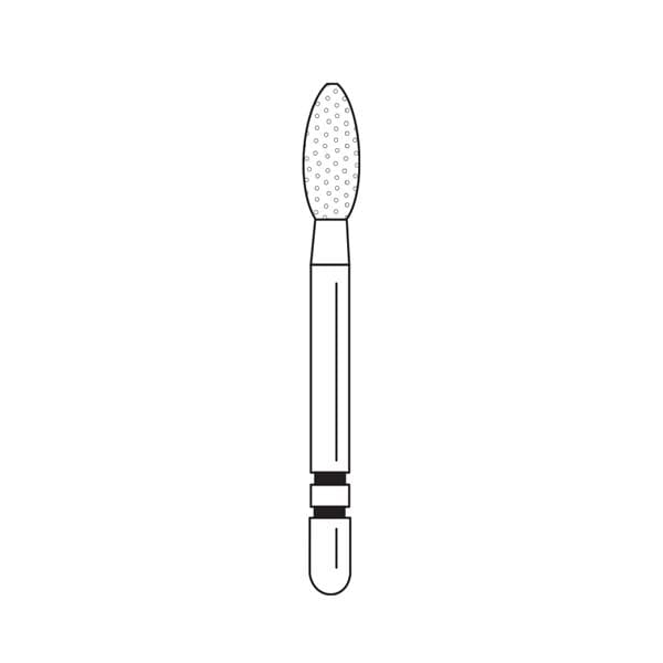 Premier Dental 2015671 Two Striper Ztech Diamond Bur Friction Grip 285.5ZM 5Pk
