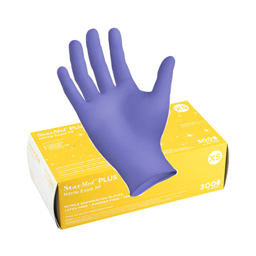 Sempermed SMNP301 Starmed Plus Nitrile Exam Gloves Extra Small 300/Bx