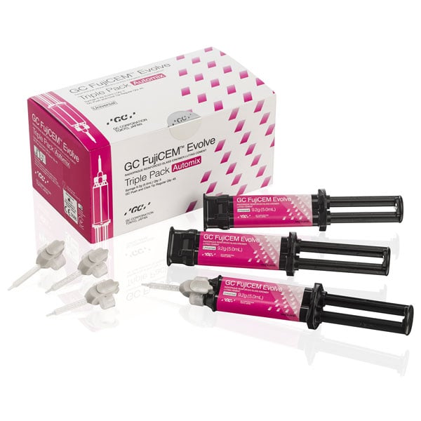 GC 012950 FujiCEM Evolve Glass Ionomer Cement Automix Triple Pack