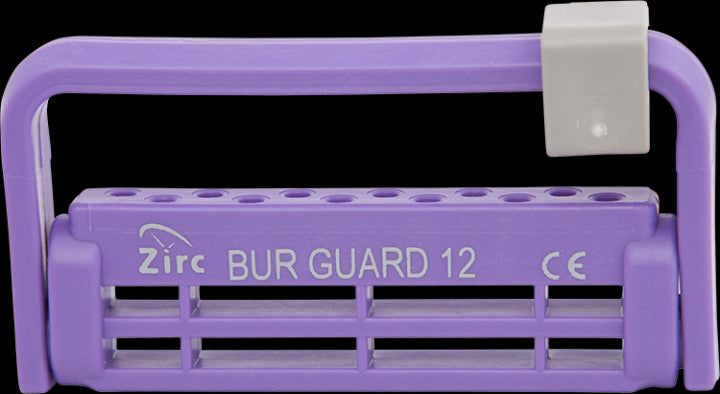 Zirc Dental 50Z406R Steri Bur Guard Holder 12-Hole Neon Purple