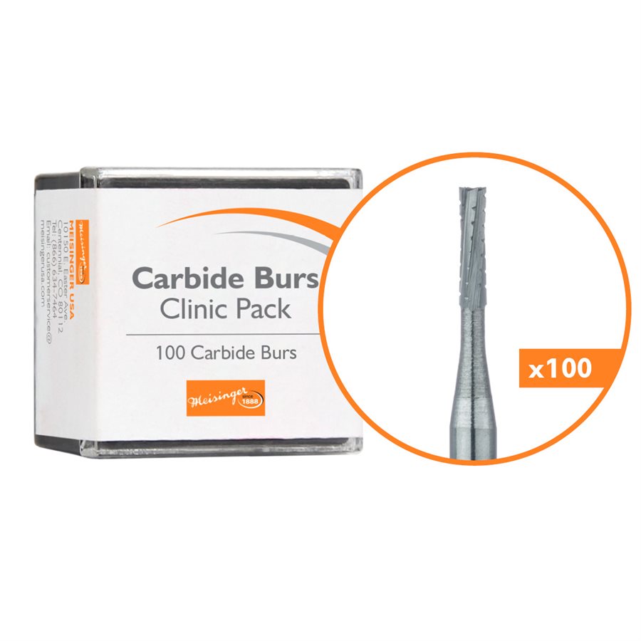 Meisinger C0330FG #330 FG Pear Shaped Carbide Burs Clinic Pack 100/Pk