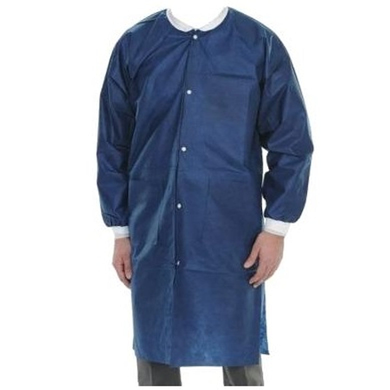 ValuMax 3660NB3XL ExtraSafe Lab Coats Navy Blue 3XL 10/Pk