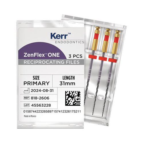 Kerr Dental 818-2606 ZenFlex ONE Reciprocating NiTi Files 31mm Primary 3/Pk