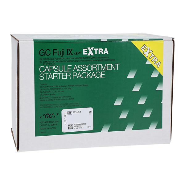 GC 425050 Fuji IX GP Extra Packable Glass Ionomer Capsules Assorted Starter Kit 48/Pk