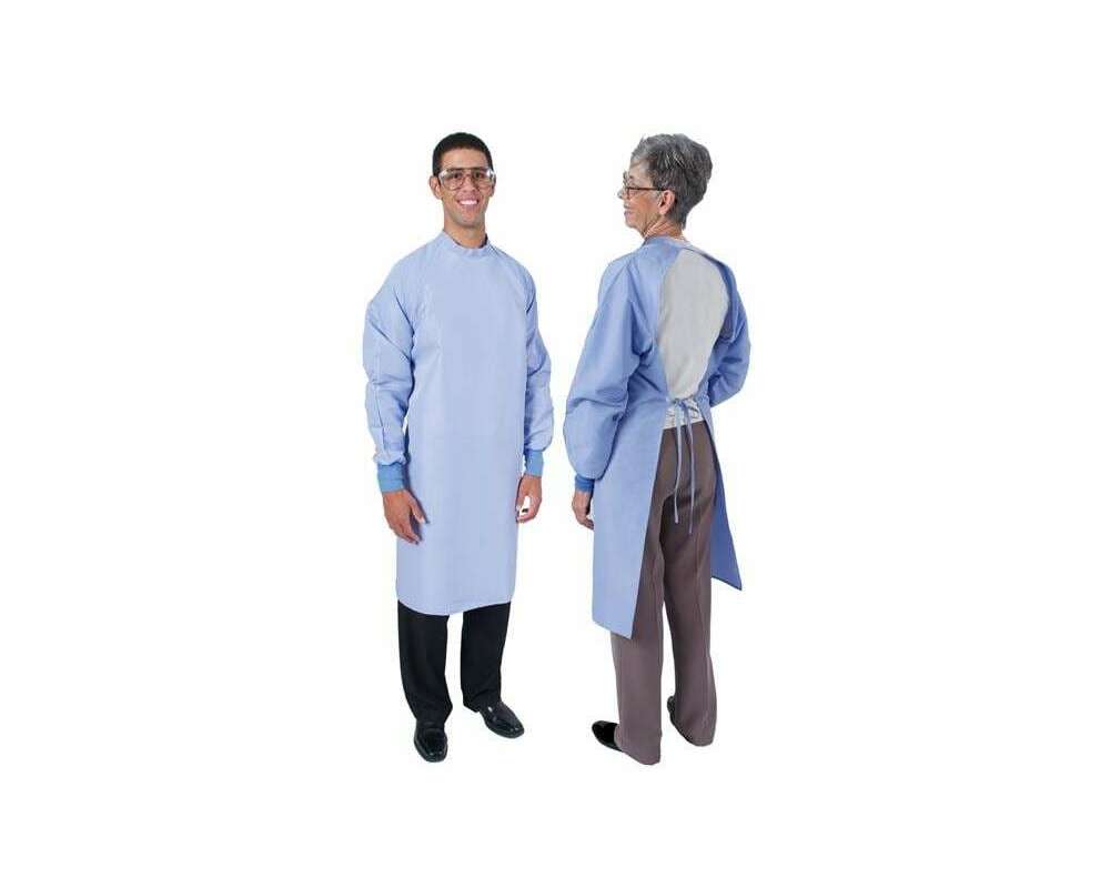 Denline DL175-B-M Unisex Open Back Apron Ceil Blue Medium 41