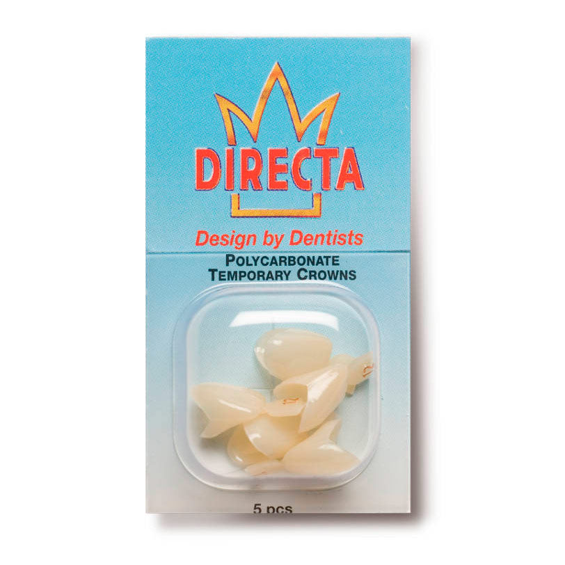 Directa 609252 Polycarbonate Dental Crowns #52 Lower Bicuspid Long 5/Pk