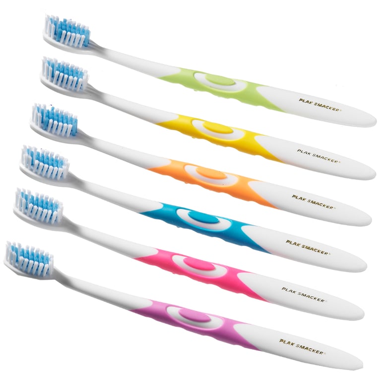 Plak Smacker 10048 Teen Grip-It Toothbrushes Soft 34-Tuft Assorted 144/Pk