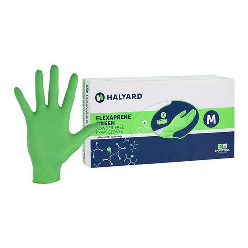 Halyard 44794 Flexaprene Chloroprene Exam Gloves Medium Green 200/Bx