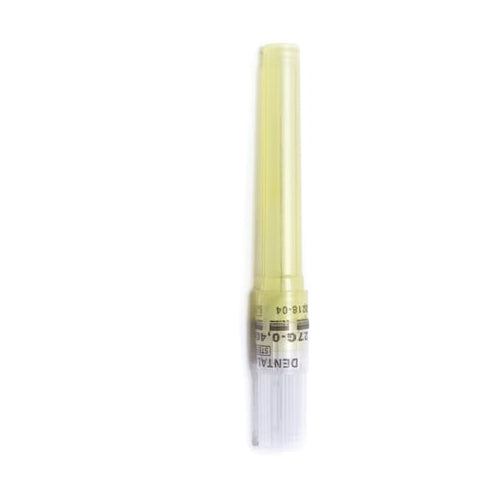 Quala DP40827 Dental Needles 27 Gauge Long Yellow 100/Bx