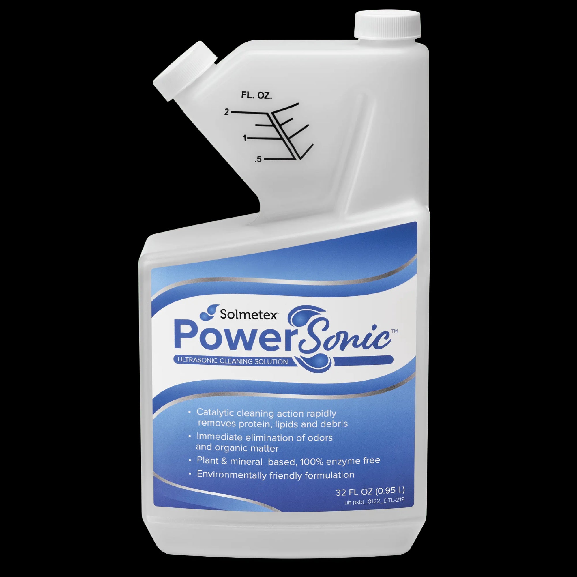 Solmetex ULT-PSBT PowerSonic Ultrasonic Cleaning Solution 32 Oz Bottle